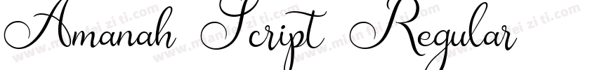 Amanah Script Regular字体转换